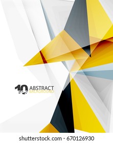3d triangle polygonal abstract vector, creative modern abstract background for text, presentation wallpaper