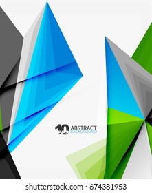 3d triangle polygonal abstract vector, creative modern abstract background for text, presentation wallpaper