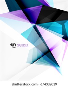 3d triangle polygonal abstract vector, creative modern abstract background for text, presentation wallpaper