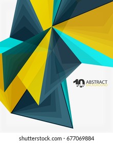 3d triangle polygonal abstract vector, creative modern abstract background for text, presentation wallpaper