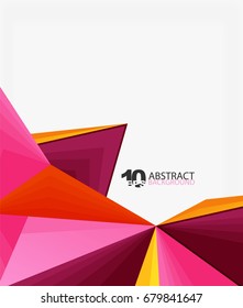 3d triangle polygonal abstract vector, creative modern abstract background for text, presentation wallpaper