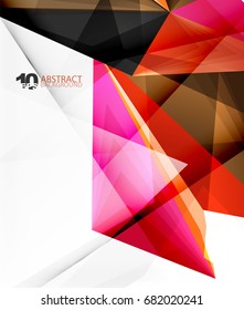 3d triangle polygonal abstract vector, creative modern abstract background for text, presentation wallpaper