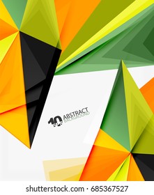 3d triangle polygonal abstract vector, creative modern abstract background for text, presentation wallpaper