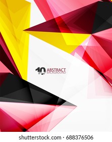 3d triangle polygonal abstract vector, creative modern abstract background for text, presentation wallpaper