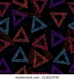 3d triangle seamless background, multi colored, creative and modern Bold psychedelic neon artistic background pattern. Wallpapers for boys and girls