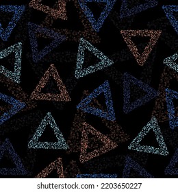 3d triangle seamless background, multi colored, creative and modern Bold psychedelic neon artistic background pattern. Funky colorful abstract in variagated neon.