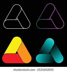 3d Triangle shape Vector Editable EPS 10