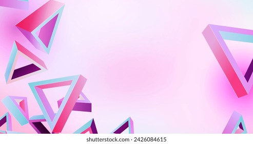 3d triangle shape vivid colors theme wallpaper vector design in eps 10