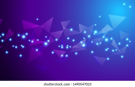 3D triangle technology pattern background 