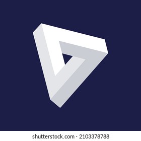 3d triangle vector graphic art on blue background