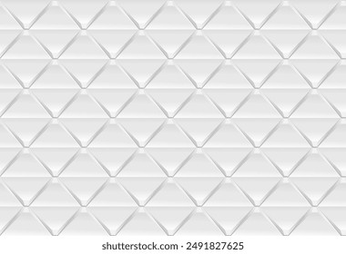 3D triangle white block embossed seamless pattern background