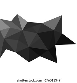 3D triangles abstract background, Low-poly concept.