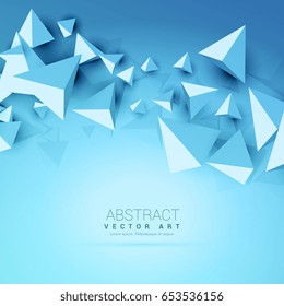 3d triangles abstract blue background