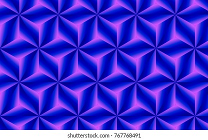 3d Triangles background in violet and pink gradients with the appearance of pyramids top view. cool abstract background design for creative ideas
