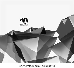 3d triangles geometric vector abstract background. Empty modern illustration for your message, text slogan or presentation wallpaper