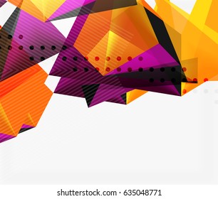 3d triangles geometric vector abstract background. Empty modern illustration for your message, text slogan or presentation wallpaper