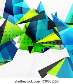 3d triangles geometric vector abstract background. Empty modern illustration for your message, text slogan or presentation wallpaper