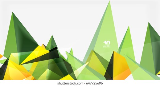 3d triangles geometric vector abstract background. Empty modern illustration for your message, text slogan or presentation wallpaper
