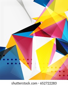 3d triangles geometric vector abstract background. Empty modern illustration for your message, text slogan or presentation wallpaper