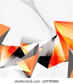 3d triangles and pyramids, abstract geometric vector background