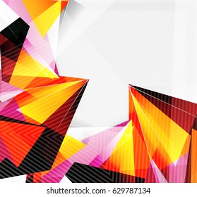 3d triangles and pyramids, abstract geometric vector background