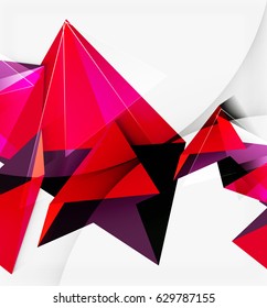 3d triangles and pyramids, abstract geometric vector background
