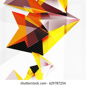 3d triangles and pyramids, abstract geometric vector background