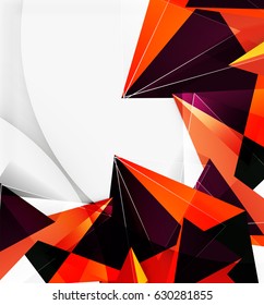 3 d triángulos y pirámides, fondo vector geométrico abstracto