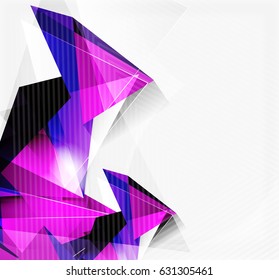3d triangles and pyramids, abstract geometric vector background