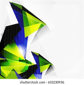 3 d triángulos y pirámides, fondo vector geométrico abstracto