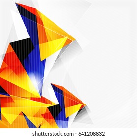 3d triangles and pyramids, abstract geometric vector background