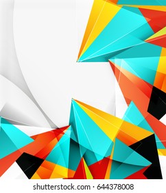 3 d triángulos y pirámides, fondo vector geométrico abstracto