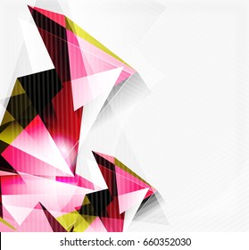 3d triangles and pyramids, abstract geometric vector background