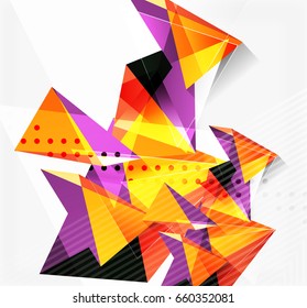 3d triangles and pyramids, abstract geometric vector background