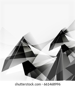 3d triangles and pyramids, abstract geometric vector background