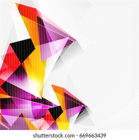 3 d triángulos y pirámides, fondo vector geométrico abstracto