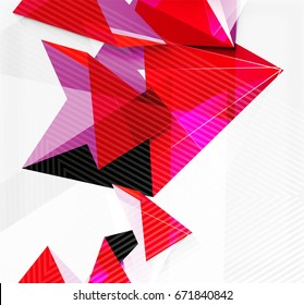 3 d triángulos y pirámides, fondo vector geométrico abstracto