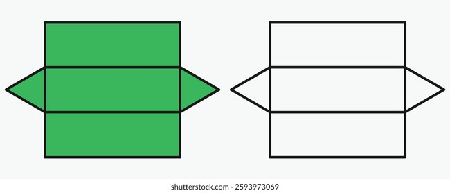 3D triangular prism shape nets exercise in mathematics.