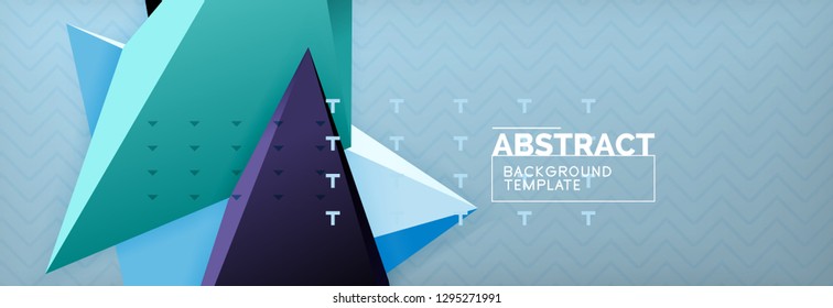 3d triangular shapes geometric background. Origami style pattern with triange shapes for decorative design. Poster design. Line design. Modern presentation vector template