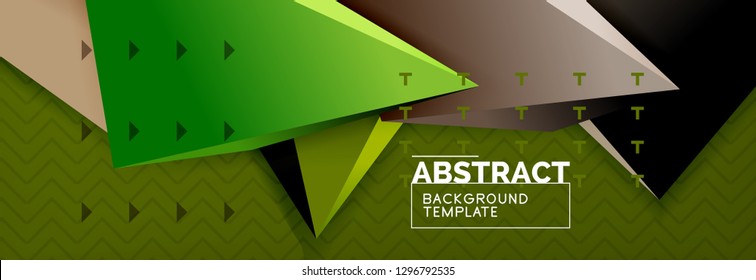 3d triangular shapes geometric background. Origami style pattern with triange shapes for decorative design. Poster design. Line design. Modern presentation vector template