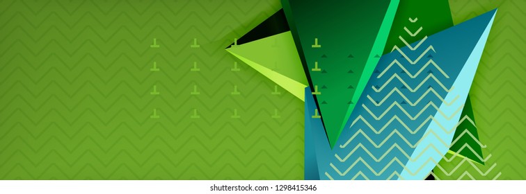 3d triangular shapes geometric background. Origami style pattern with triange shapes for decorative design. Poster design. Line design. Modern presentation vector template