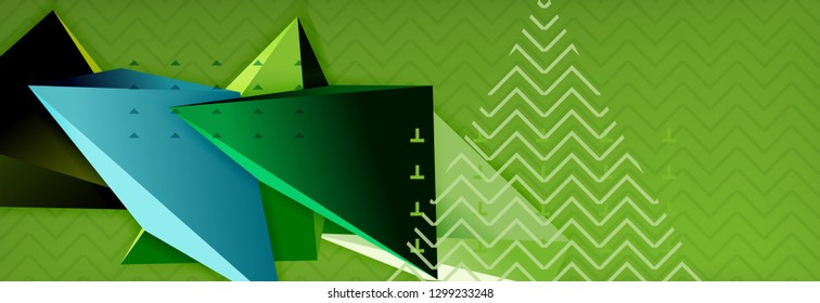 3d triangular shapes geometric background. Origami style pattern with triange shapes for decorative design. Poster design. Line design. Modern presentation vector template
