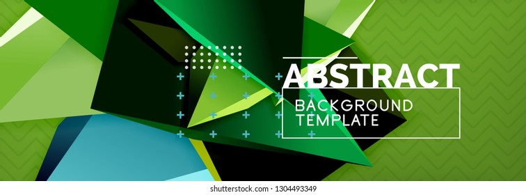 3d triangular shapes geometric background. Origami style pattern with triange shapes for decorative design. Poster design. Line design. Modern presentation vector template