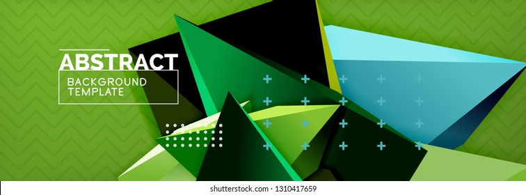 3d triangular shapes geometric background. Origami style pattern with triange shapes for decorative design. Poster design. Line design. Modern presentation vector template