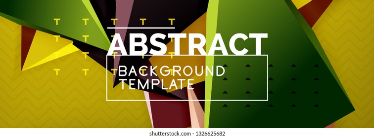 3d triangular shapes geometric background. Origami style pattern with triange shapes for decorative design. Poster design. Line design. Modern presentation vector template