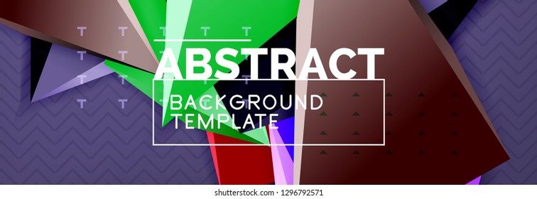 3d triangular vector minimal abstract background design, abstract poster geometric design