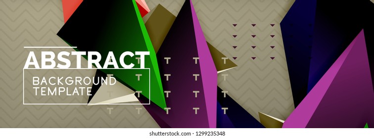 3d vector triangular diseño de fondo abstracto mínimo, diseño geométrico de afiches abstractos