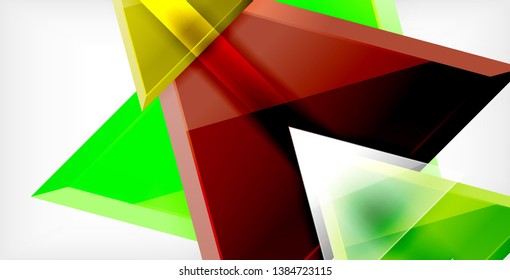 3d triangular vector minimal abstract background design, abstract poster geometric design, vector illustration