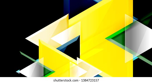 3d vector triangular mínimo diseño de fondo abstracto, diseño geométrico de afiches abstractos, ilustración vectorial