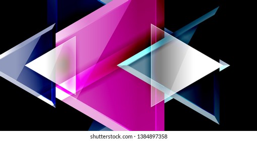 3d triangular vector minimal abstract background design, abstract poster geometric design, vector illustration